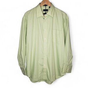 Rochas Paris Men's Vintage Green Button Down Dress Shirt 16.5
